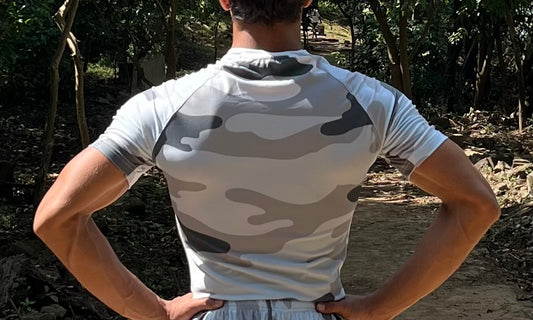 ⚡ STRIKE AEROFIT™ – White Camo Performance Compression Tee
